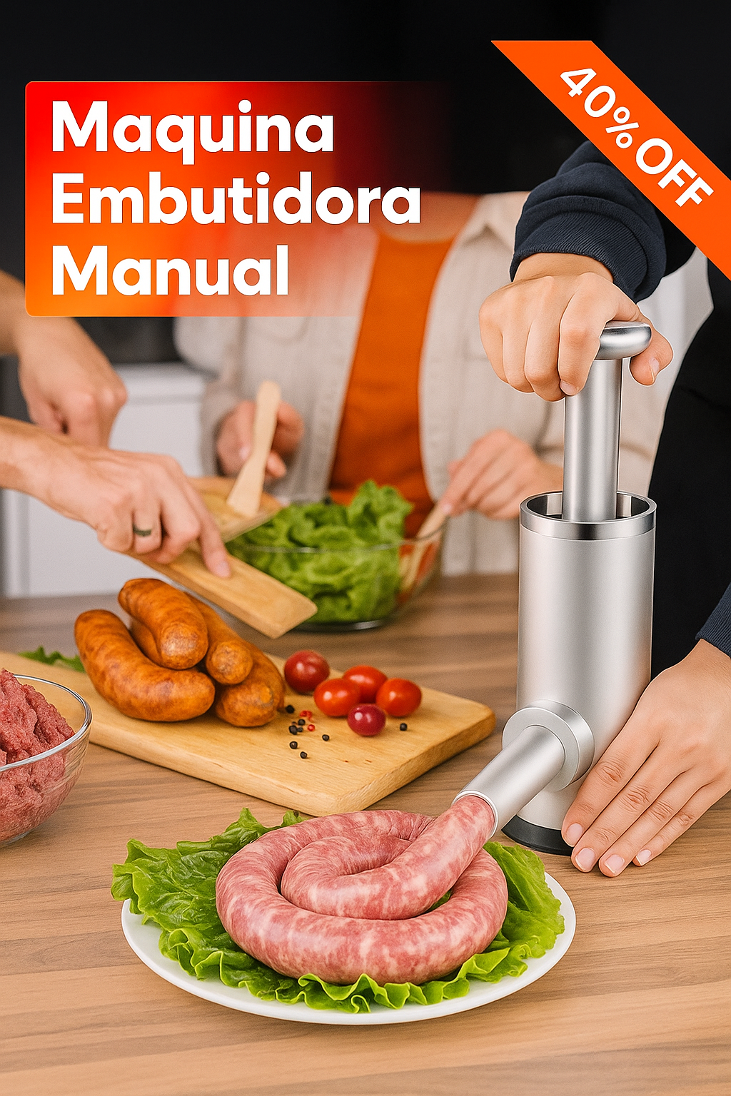 Maquina embutidora manual